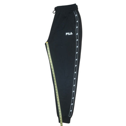 FILA Mens Black XL Jogger Sweatpants with Logo Tape Detail