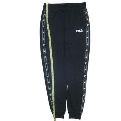 FILA Mens Black XL Jogger Sweatpants with Logo Tape Detail