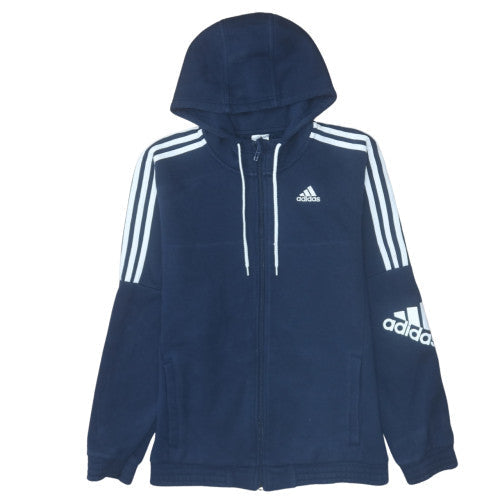 Mens UK Size S adidas Blue Full Zip Hoodie