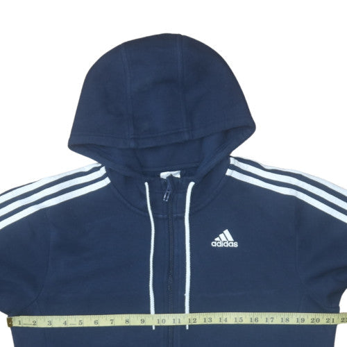 Mens UK Size S adidas Blue Full Zip Hoodie