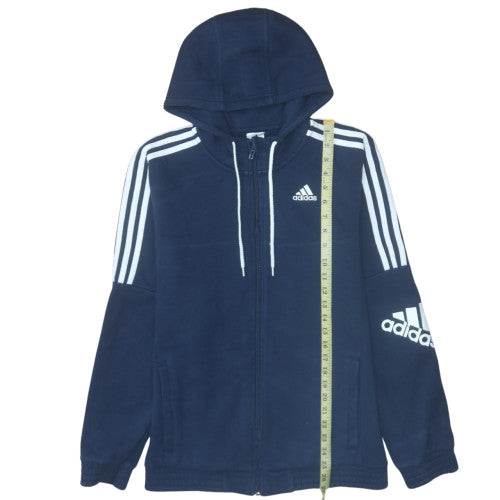 Mens UK Size S adidas Blue Full Zip Hoodie