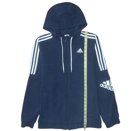 Mens UK Size S adidas Blue Full Zip Hoodie