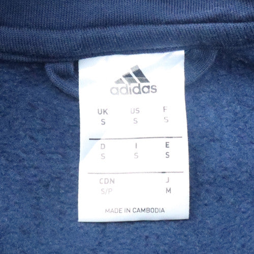 Mens UK Size S adidas Blue Full Zip Hoodie