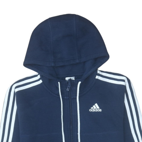 Mens UK Size S adidas Blue Full Zip Hoodie