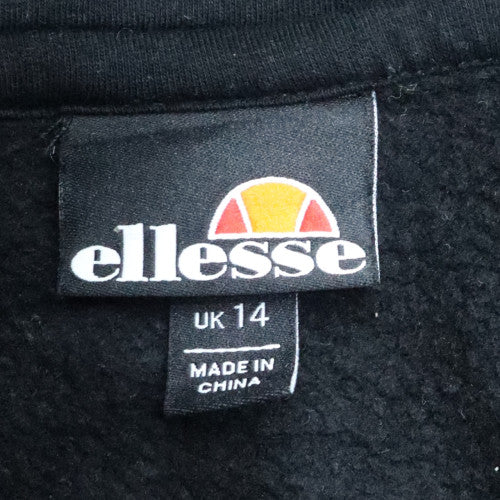 Womens UK Size 14 ellesse Black Pullover Hoodie