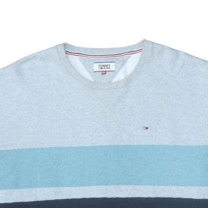 Mens UK Size 2XL Tommy Jeans Blue Pullover Sweatshirt