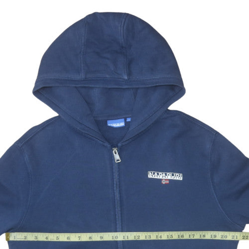 Mens UK Size M Napapijri Blue Full Zip Hoodie