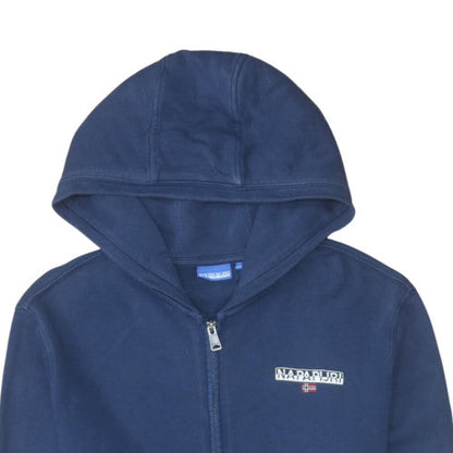 Mens UK Size M Napapijri Blue Full Zip Hoodie
