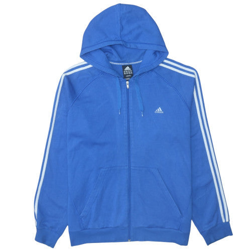 Mens UK Size 2XL adidas Blue Full Zip Hoodie