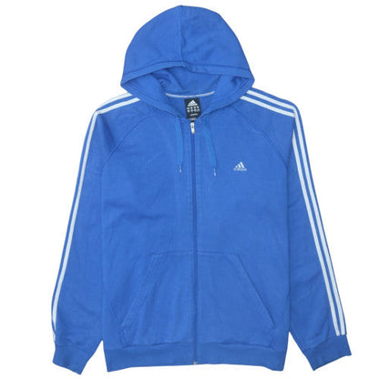 Mens UK Size 2XL adidas Blue Full Zip Hoodie