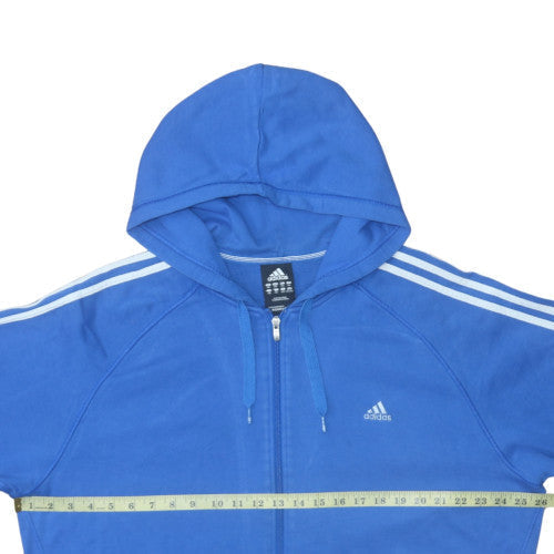 Mens UK Size 2XL adidas Blue Full Zip Hoodie
