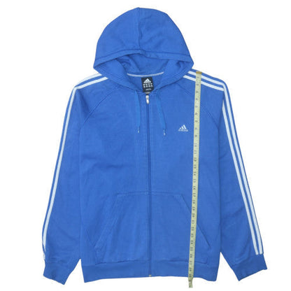Mens UK Size 2XL adidas Blue Full Zip Hoodie