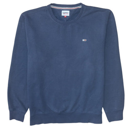 Mens UK Size 2XL Tommy Jeans Blue Pullover Sweatshirt