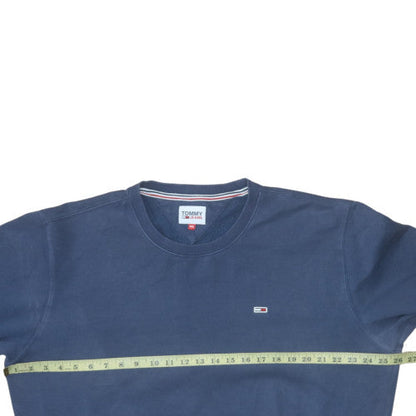 Mens UK Size 2XL Tommy Jeans Blue Pullover Sweatshirt