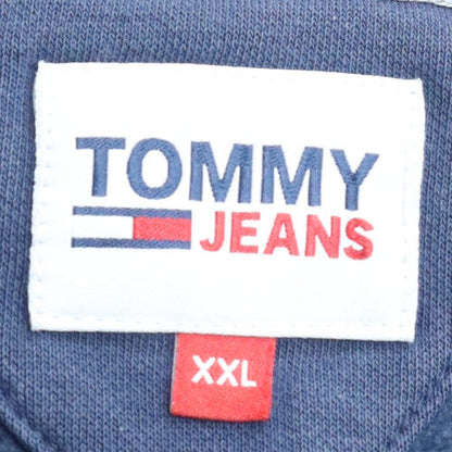 Mens UK Size 2XL Tommy Jeans Blue Pullover Sweatshirt