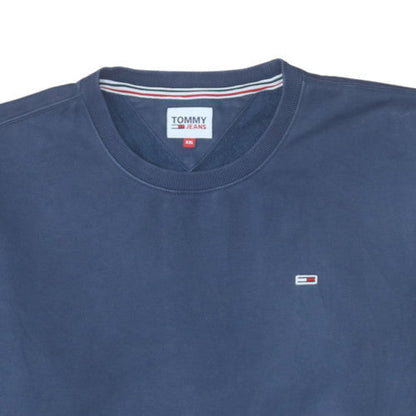 Mens UK Size 2XL Tommy Jeans Blue Pullover Sweatshirt