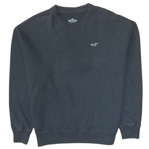 Mens UK Size L Hollister Black Pullover Sweatshirt