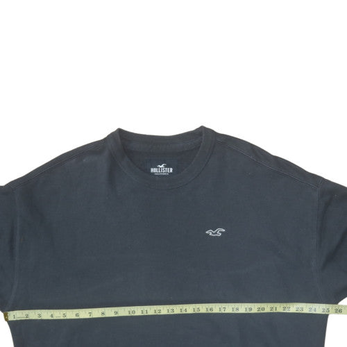 Mens UK Size L Hollister Black Pullover Sweatshirt
