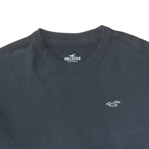 Mens UK Size L Hollister Black Pullover Sweatshirt