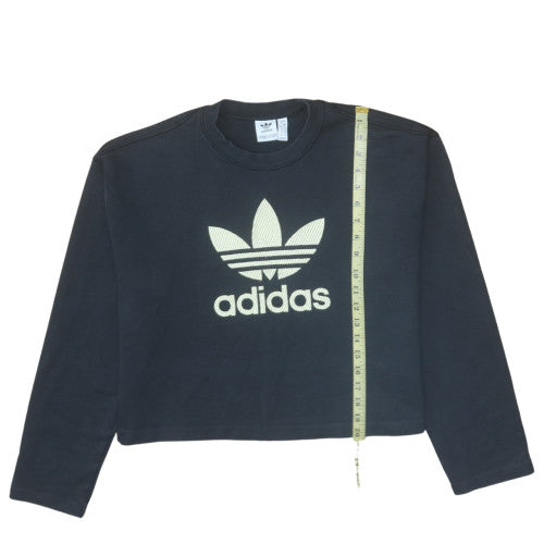 Womens UK Size 12 adidas Black Pullover Sweatshirt