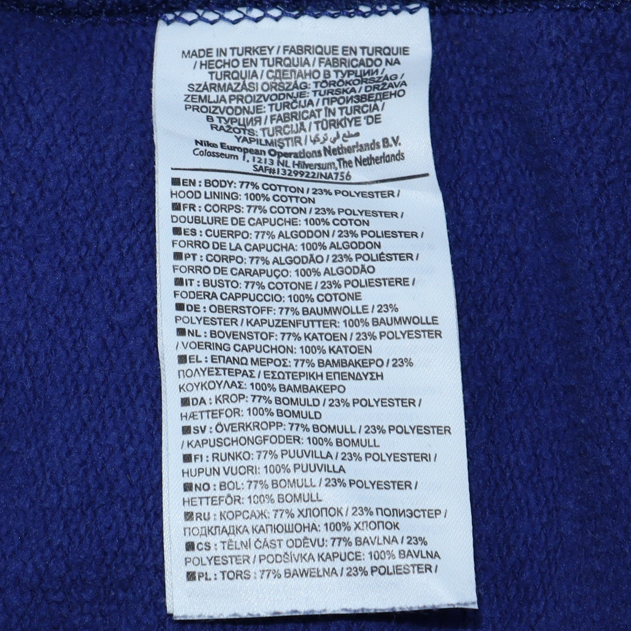 Womens UK Size M Nike Blue Pullover Hoodie