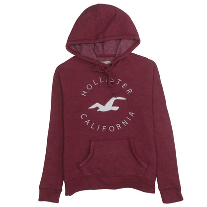 Womens UK Size XS Hollister Red Pullover Hoodie