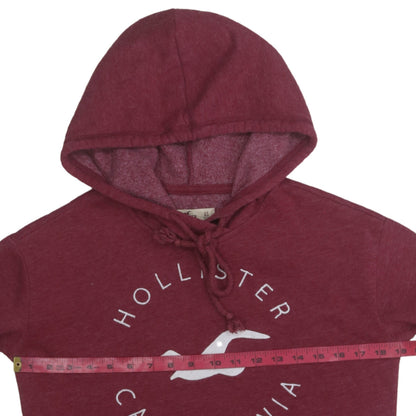 Womens UK Size XS Hollister Red Pullover Hoodie