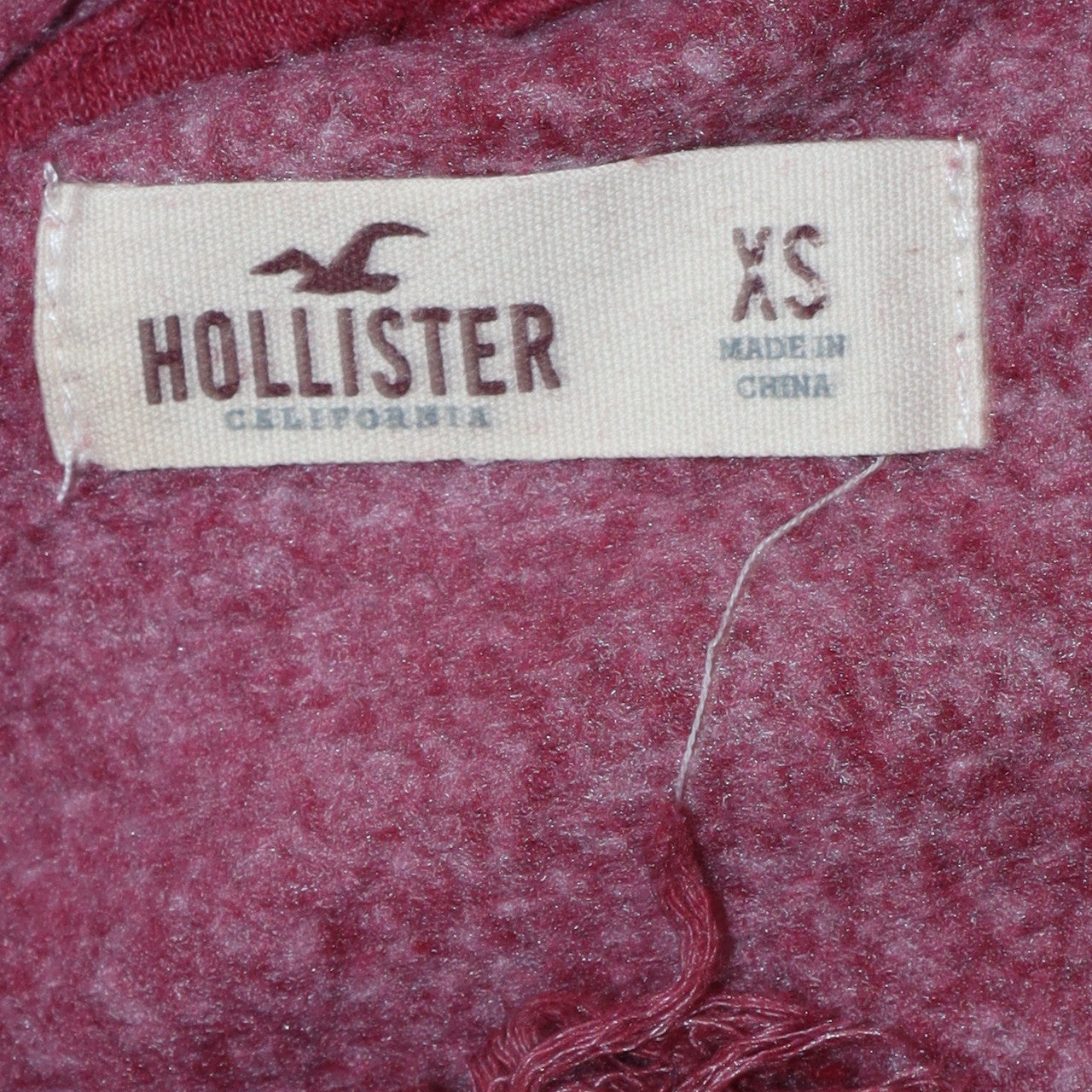 Womens UK Size XS Hollister Red Pullover Hoodie