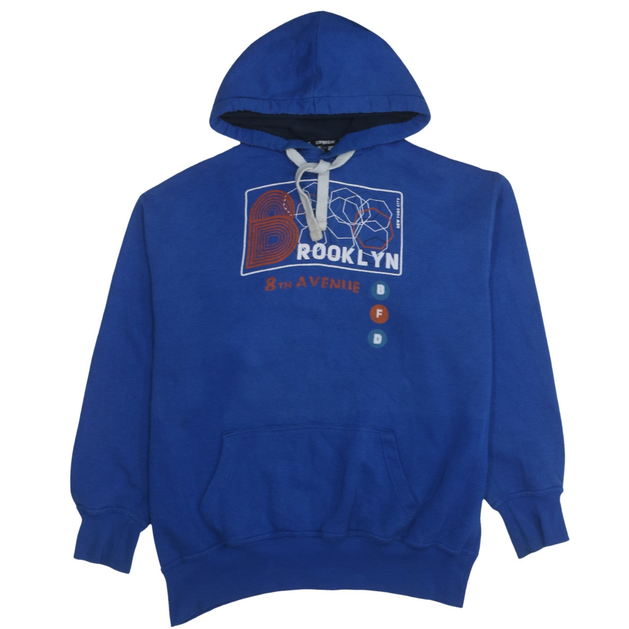 Mens UK Size XXL Cargo Quay Blue Pullover Hoodie