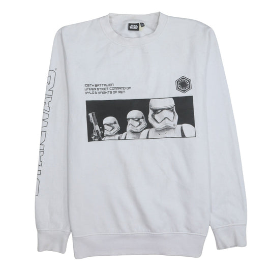 Mens UK Size L Primark White Pullover Sweatshirt
