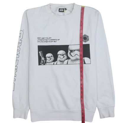 Mens UK Size L Primark White Pullover Sweatshirt