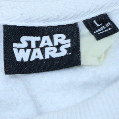 Mens UK Size L Primark White Pullover Sweatshirt