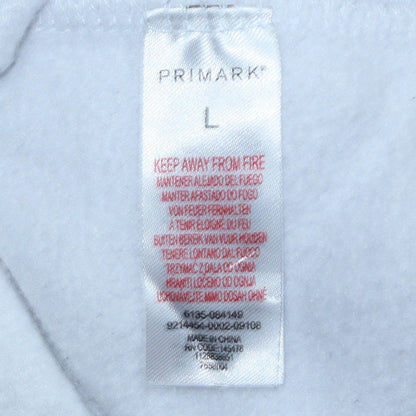 Mens UK Size L Primark White Pullover Sweatshirt