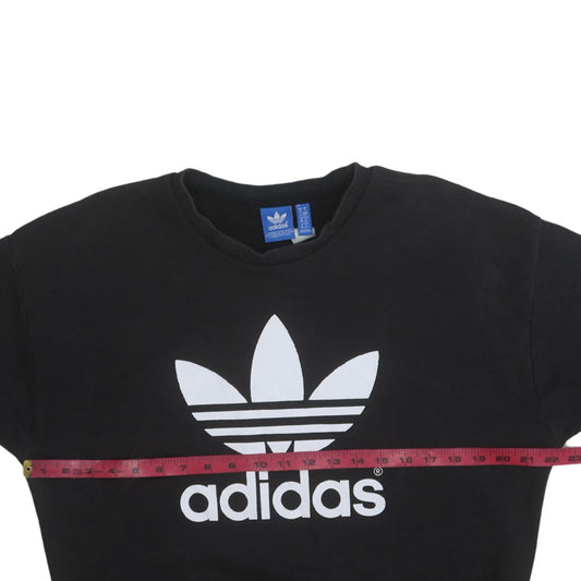 Womens UK Size 10 adidas Black Pullover Sweatshirt