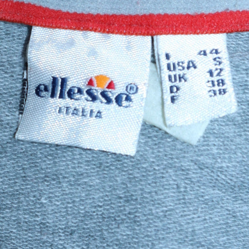 Womens UK Size 12 ellesse Grey Full Zip Hoodie
