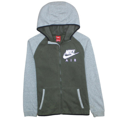 Nike Boys Olive & Grey Full Zip Hoodie Sweatshirt XL 13-15 Years Hooded