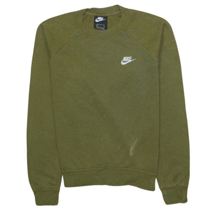 Womens UK Size S Nike Green Pullover Sweatshirt