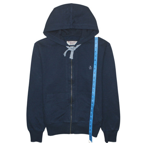 Mens UK Size S Original Penguin Blue Full Zip Hoodie