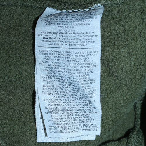 Mens UK Size S Nike Green Pullover Hoodie