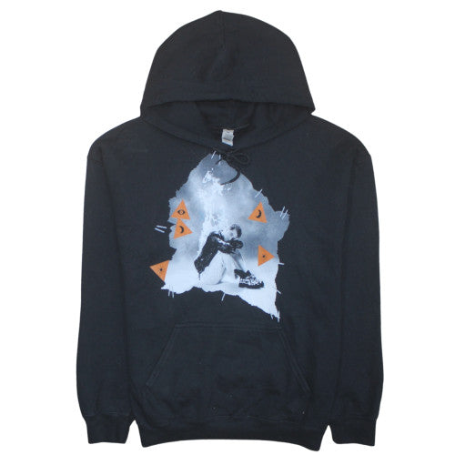 Mens UK Size L Gildan Black Pullover Hoodie