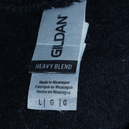 Mens UK Size L Gildan Black Pullover Hoodie