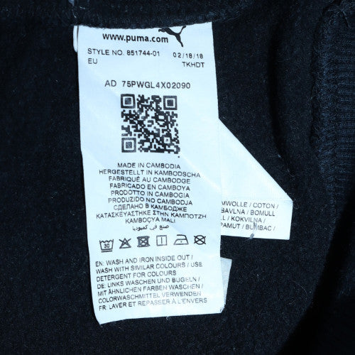 Mens UK Size M PUMA Black Pullover Hoodie