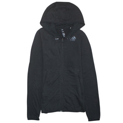Womens UK Size XS adidas Black Full Zip Hoodie