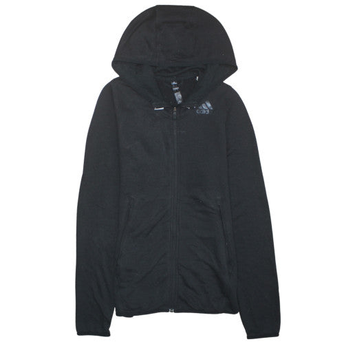 Womens UK Size XS adidas Black Full Zip Hoodie