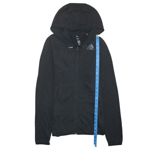 Womens UK Size XS adidas Black Full Zip Hoodie