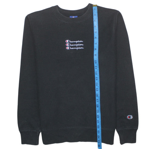 Womens UK Size S Champion Black Pullover Sweatshirt