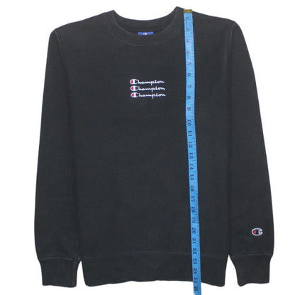 Womens UK Size S Champion Black Pullover Sweatshirt