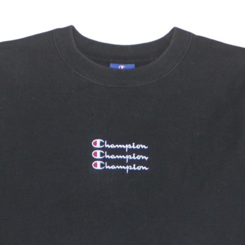 Womens UK Size S Champion Black Pullover Sweatshirt