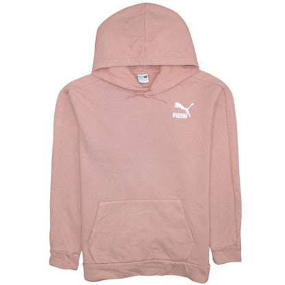 Womens UK Size L PUMA Pink Pullover Hoodie