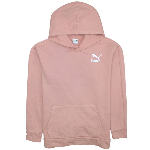 Womens UK Size L PUMA Pink Pullover Hoodie